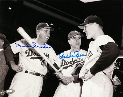 Lot of (2) Pee Wee Reese Signed 8x10 Photos - 1 Also Signed by Duke Snider (FSC)